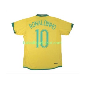 Jalkapallo Pelipaidat/Peliasut Brasilia RONALDINHO 10 2006 Retro Kotipaita Lyhythihainen